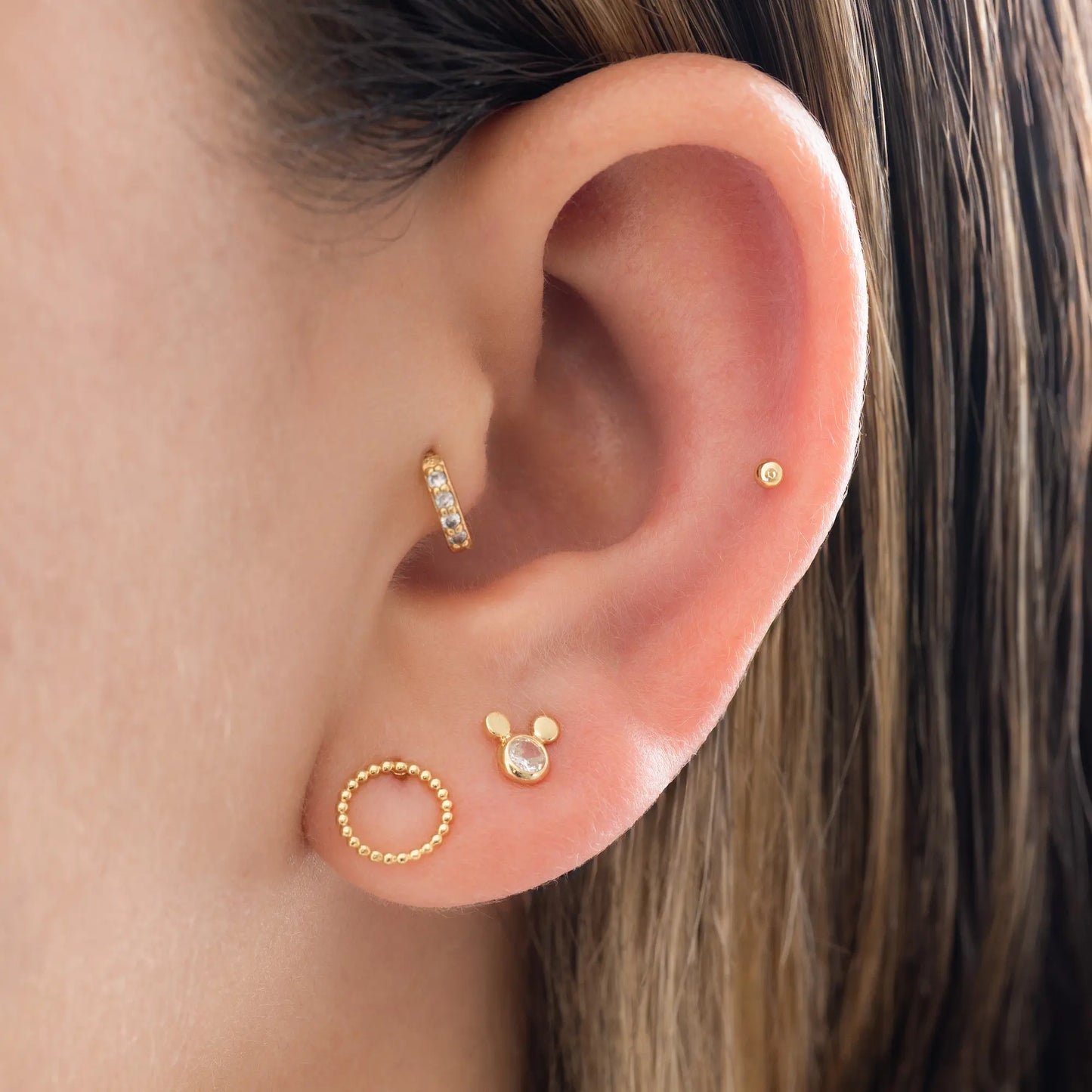 Topitos de oro laminado 18k Ref. 34182