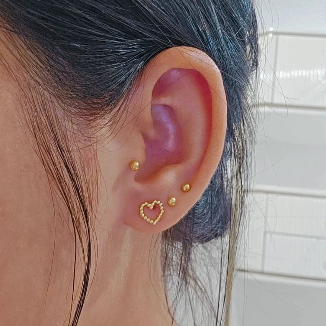 Topitos de oro laminado 18k Ref. 34213