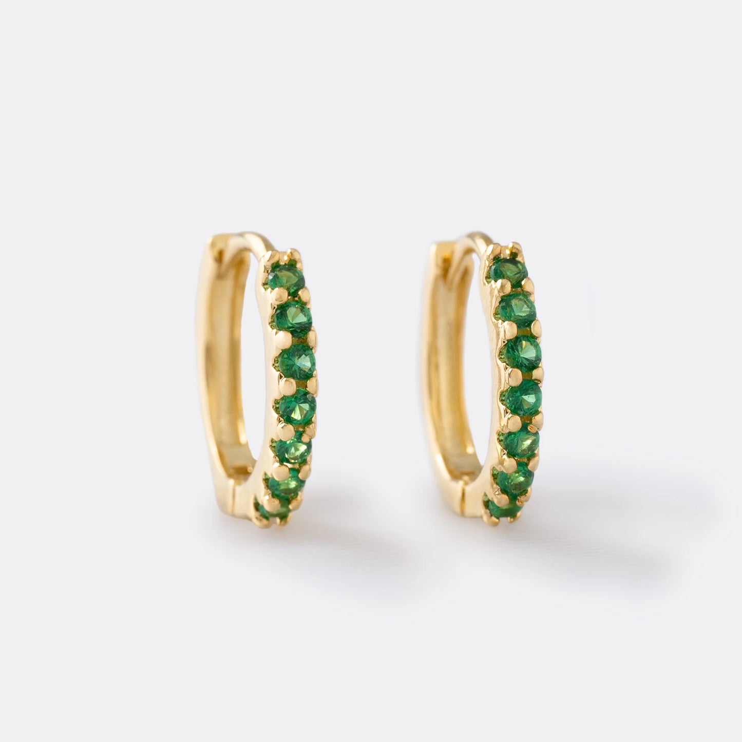 Topitos de oro laminado 18k Ref. 34121-Verde