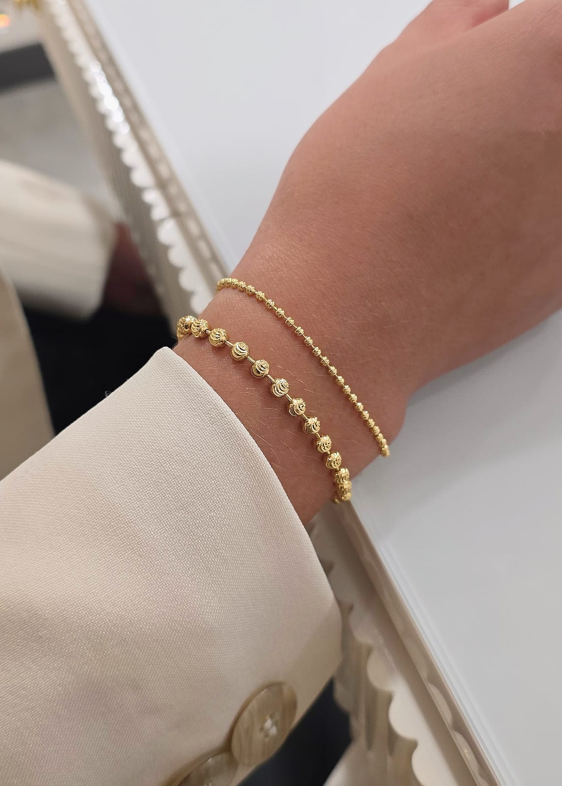 Pulsera en oro laminado 18k de 16.5cm Ref:50001