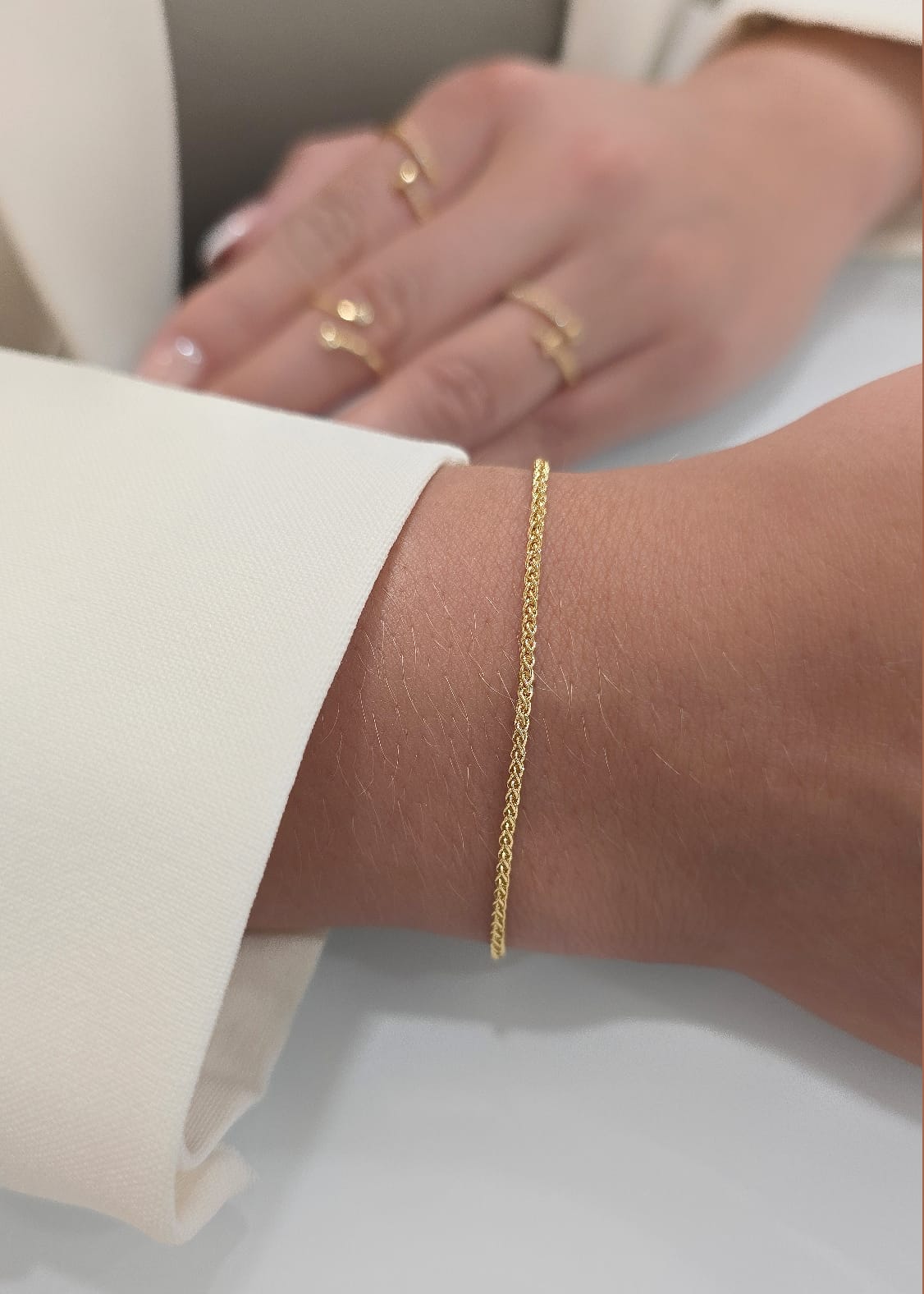 Pulsera en oro laminado 18k de 16.5cm Ref:50011