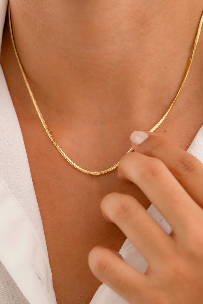 cadena de 45cm oro laminado
