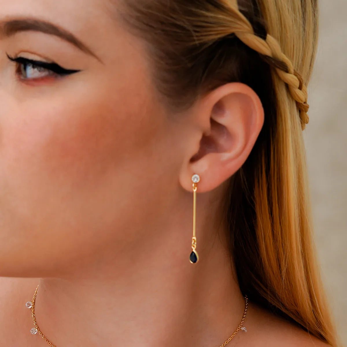 Arete de oro laminado 18k Ref. 34113