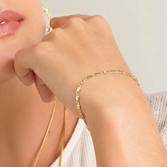 Pulsera en oro laminado 18k de 16cm Ref. 54751