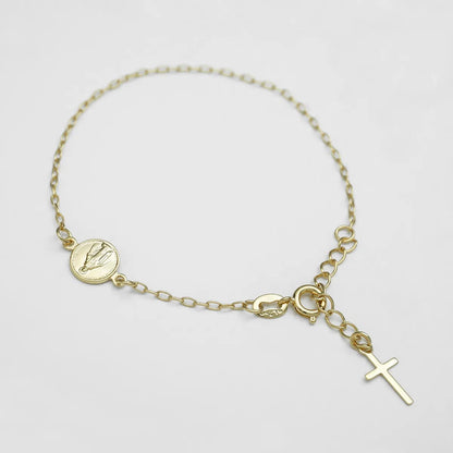 pulsera oro laminado 18k con virgen 2